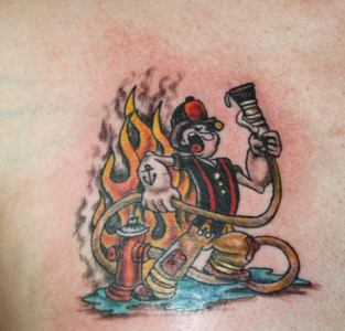 Popeye cartoon tattoo as fireman.PNG